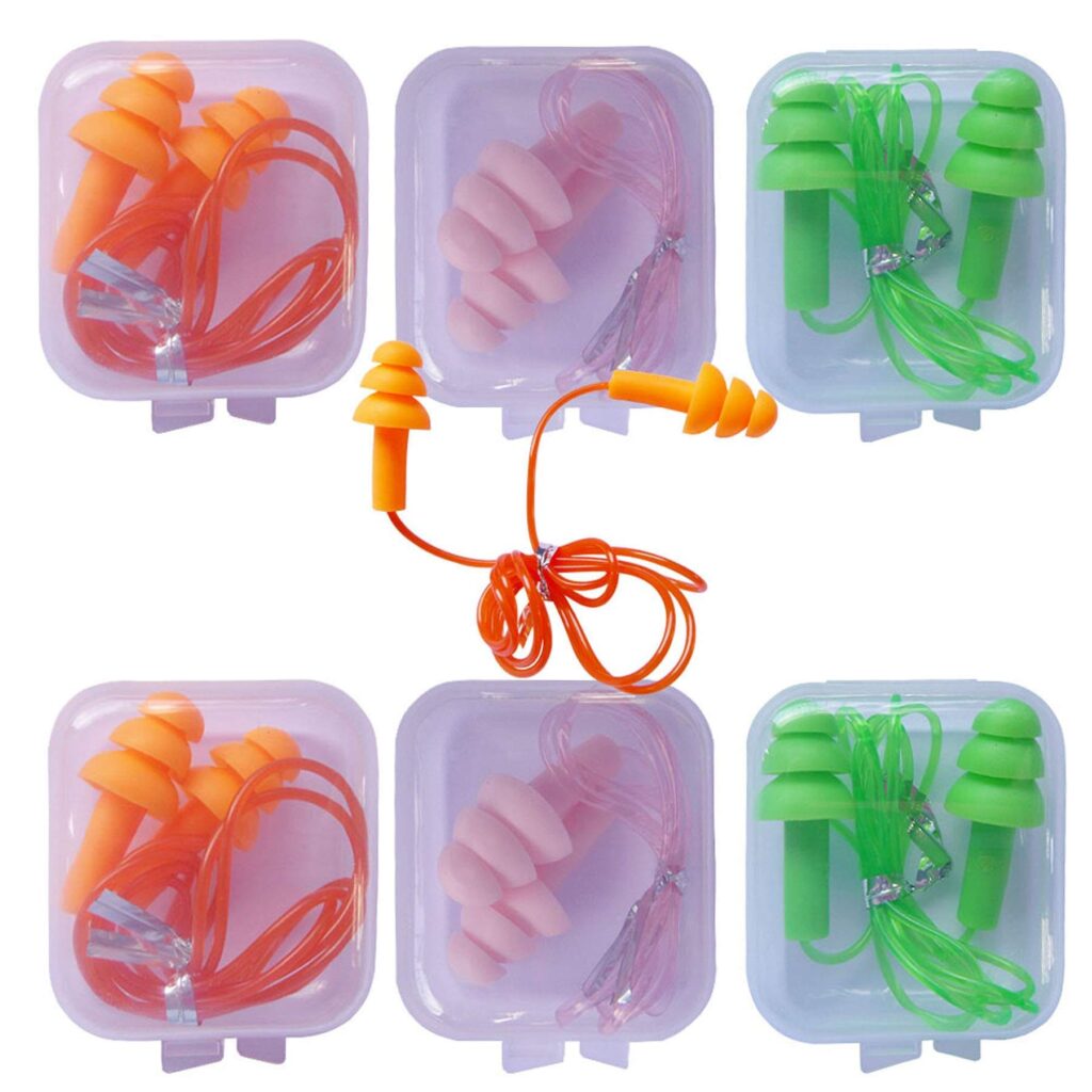 zYoung 6 Pair Reusable Silicone Ear Plugs