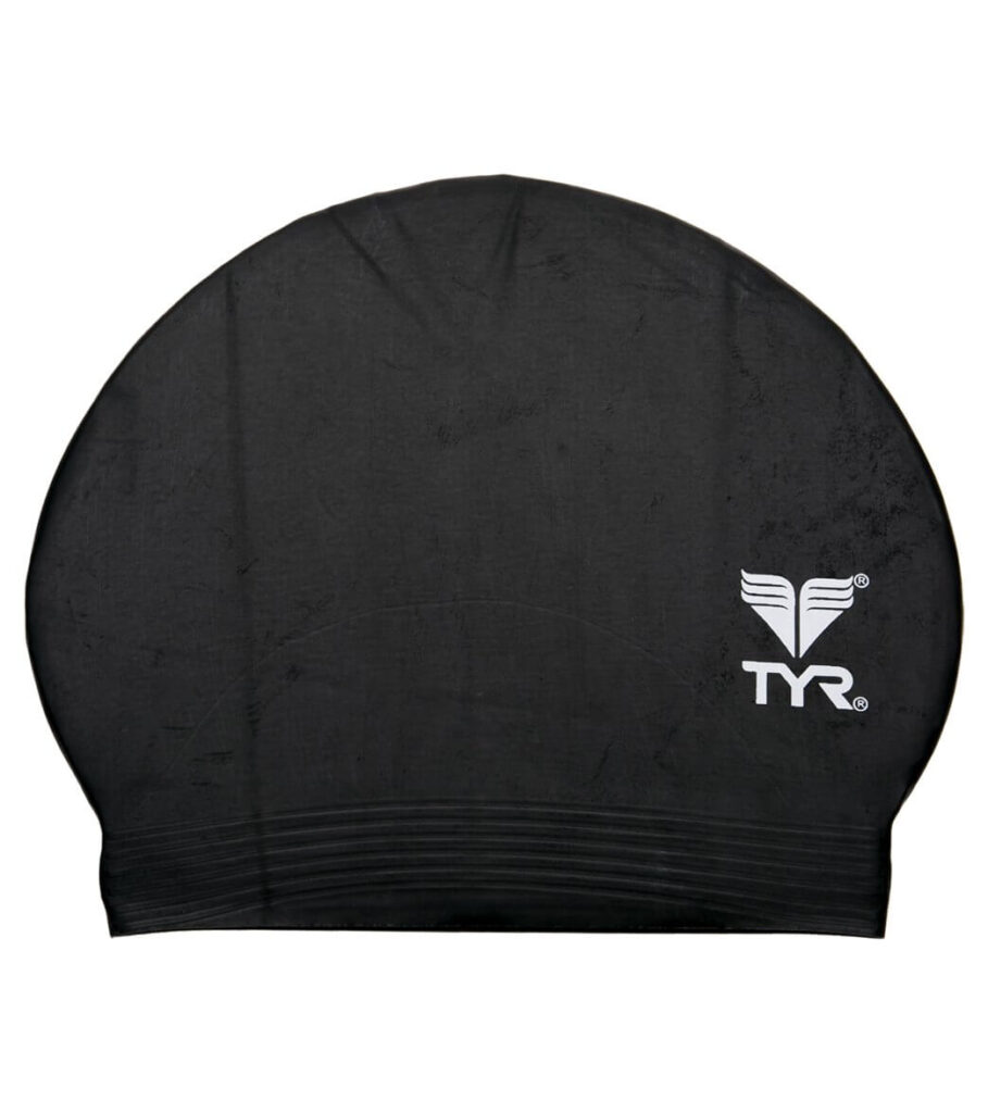 Best Budget Cap for Swimming: TYR Latex Swim Cap Black