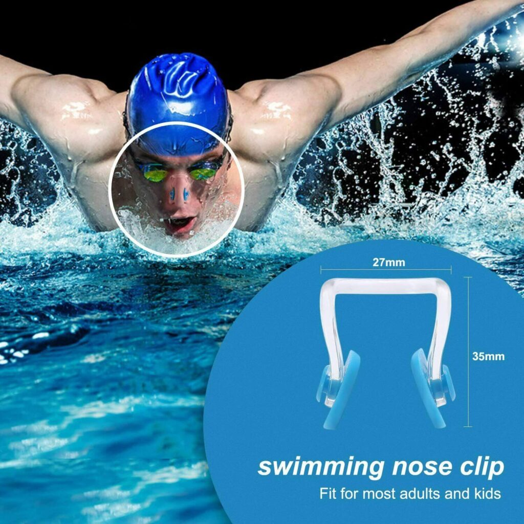5 Pcs Silicone Swim Swimming Nose Clip Portable Sports Accessories Training Tool 