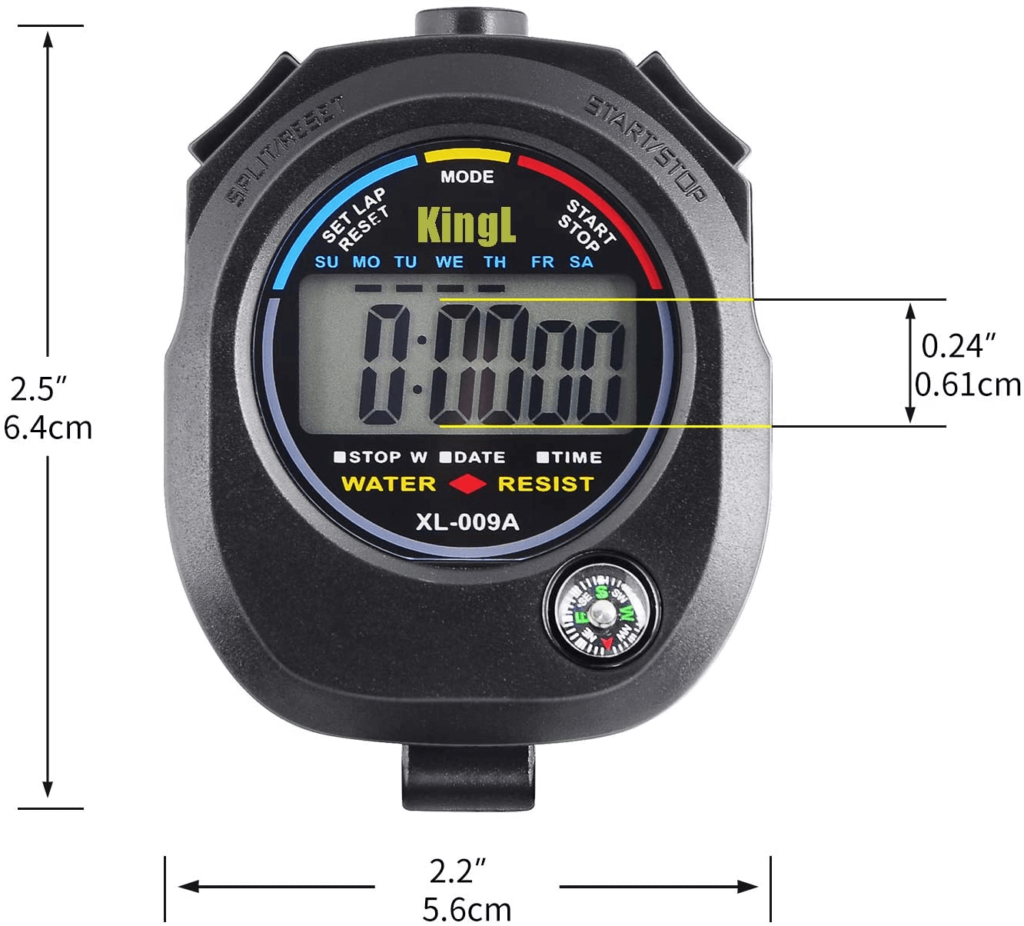 Best Budget Stopwatch for Swimming: KingL Digital Stopwatch Timer Measured