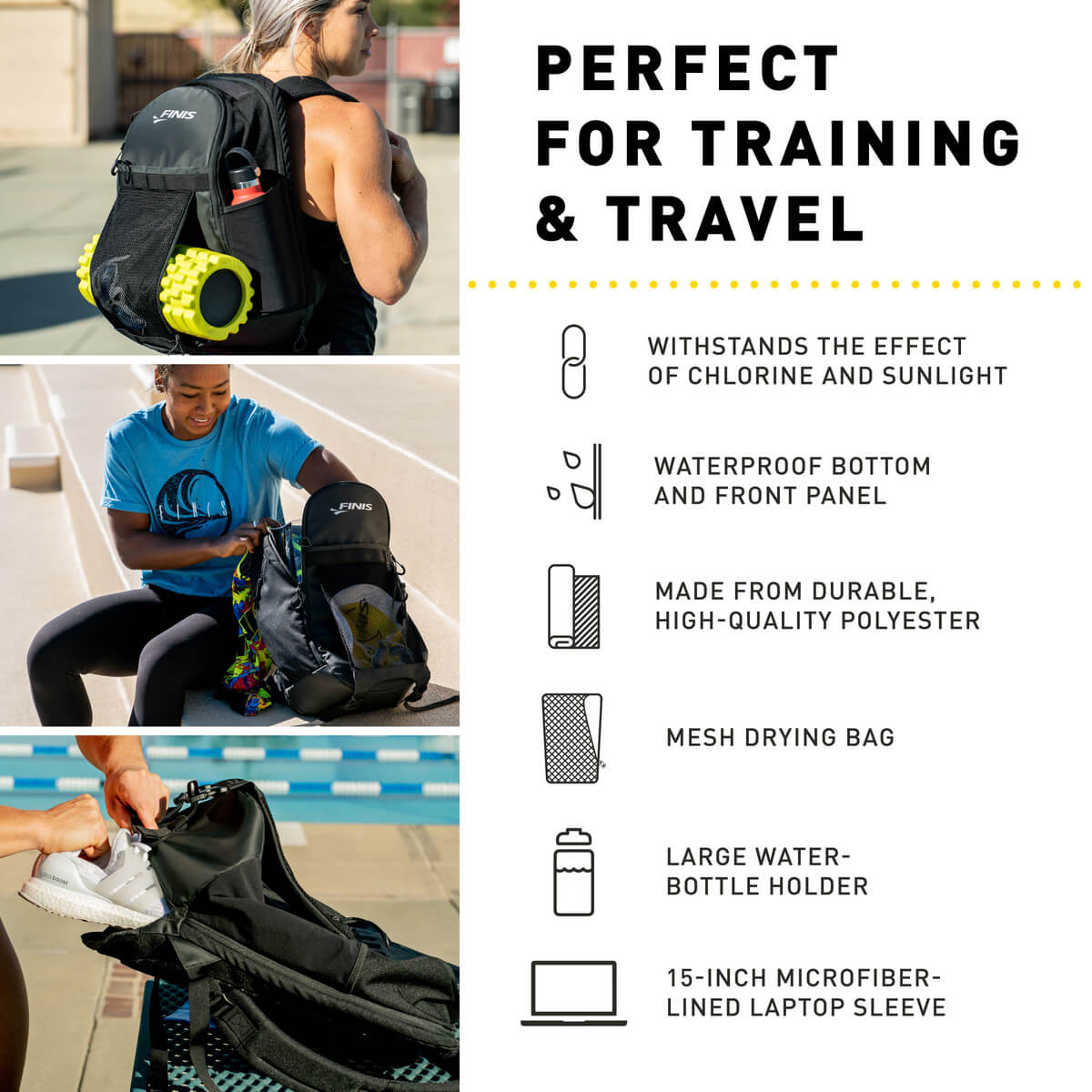 Best Swim Bag to Keep Clothes Dry: Finis Rival Swim Tech Sheet