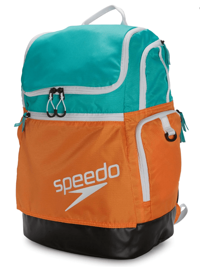Best Overall Swim Bag for Swimmers: Speedo Teamster 2.0 Backpack Orange and Teal