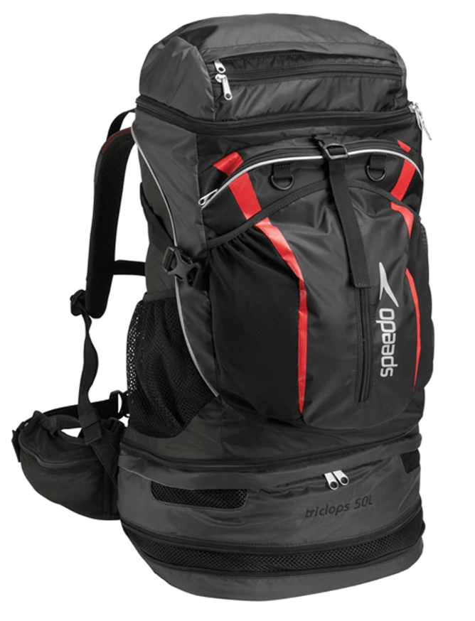 Best Swim Bag to Hold A Large Amount of Equipment: Speedo Tri Clops Backpack left