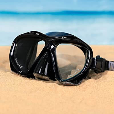 COPOZZ Tempered Glass Snorkel Mask Clear