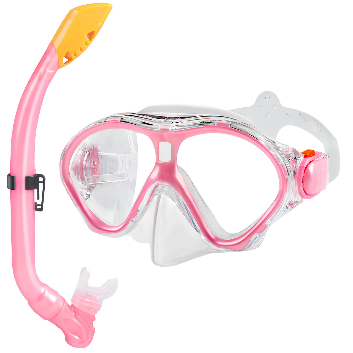 Best Kid's Snorkel Mask: Gintenco Kids Snorkel Set Pink