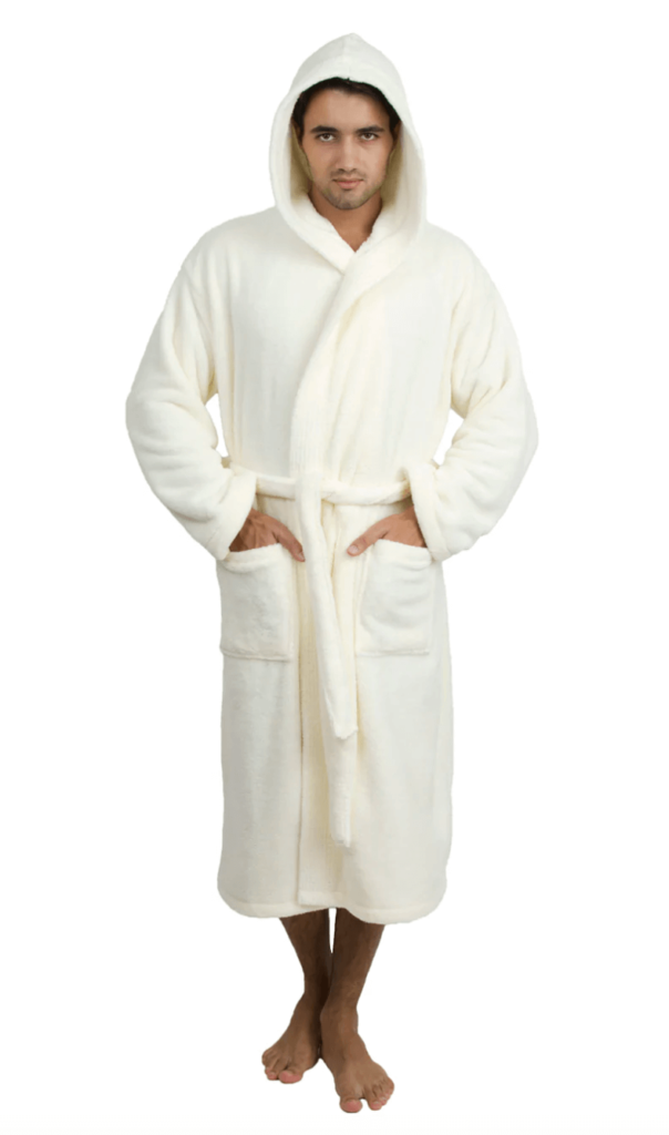 TowelSelections Men’s Hooded Robe White