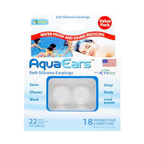 BEST BUDGET EARPLUGS FOR SWIMMING: Aqua Ears Soft Silicone Earplugs